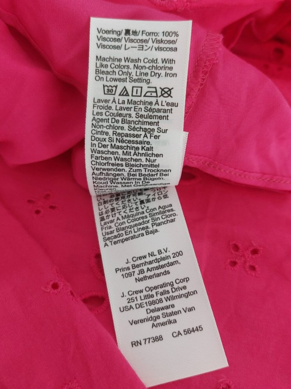 NEW J CREW Pink Eyelet Midi Dress 2 String Tie Open Back Full Skirt Sleeveless - Picture 12 of 15